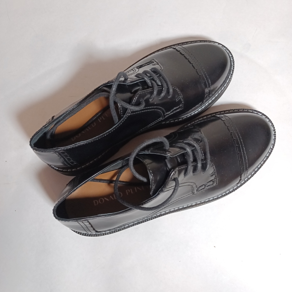 Donald Pliner Leonardo Cap Toe Derby Women Black Size 7 New